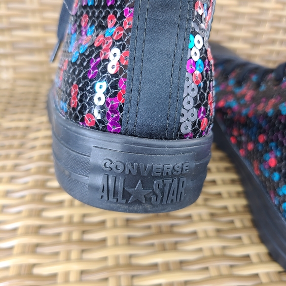 Converse All Star Chuck Taylor Multicolor Sequin High-Top Sneakers Shoes Size 8 - Picture 8 of 16